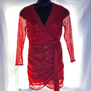 Sparlky Red Event Dress EUC